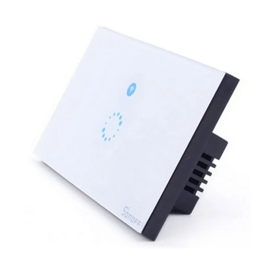 US EU Type Sonoff Wifi Touch Glass Panel Switch Smart Home Remote Control Wifi Switch 1 gang 1 way Home Automation Ewelink APP-1