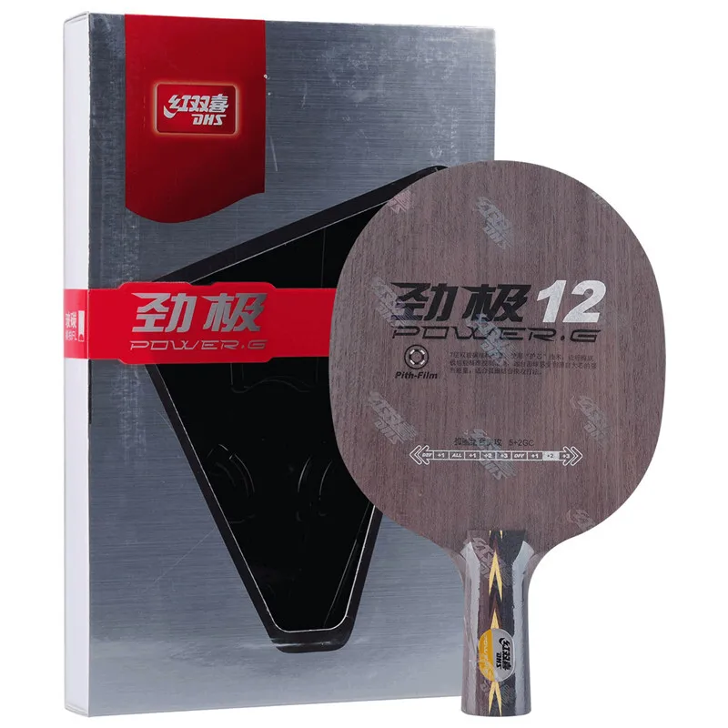 DHS ракетка для настольного тенниса power-G 12 PG12 Loop plus attack 5+ 2 слоя стекла углерода ракетка для пинг понга летучая мышь весло tenis de mesa