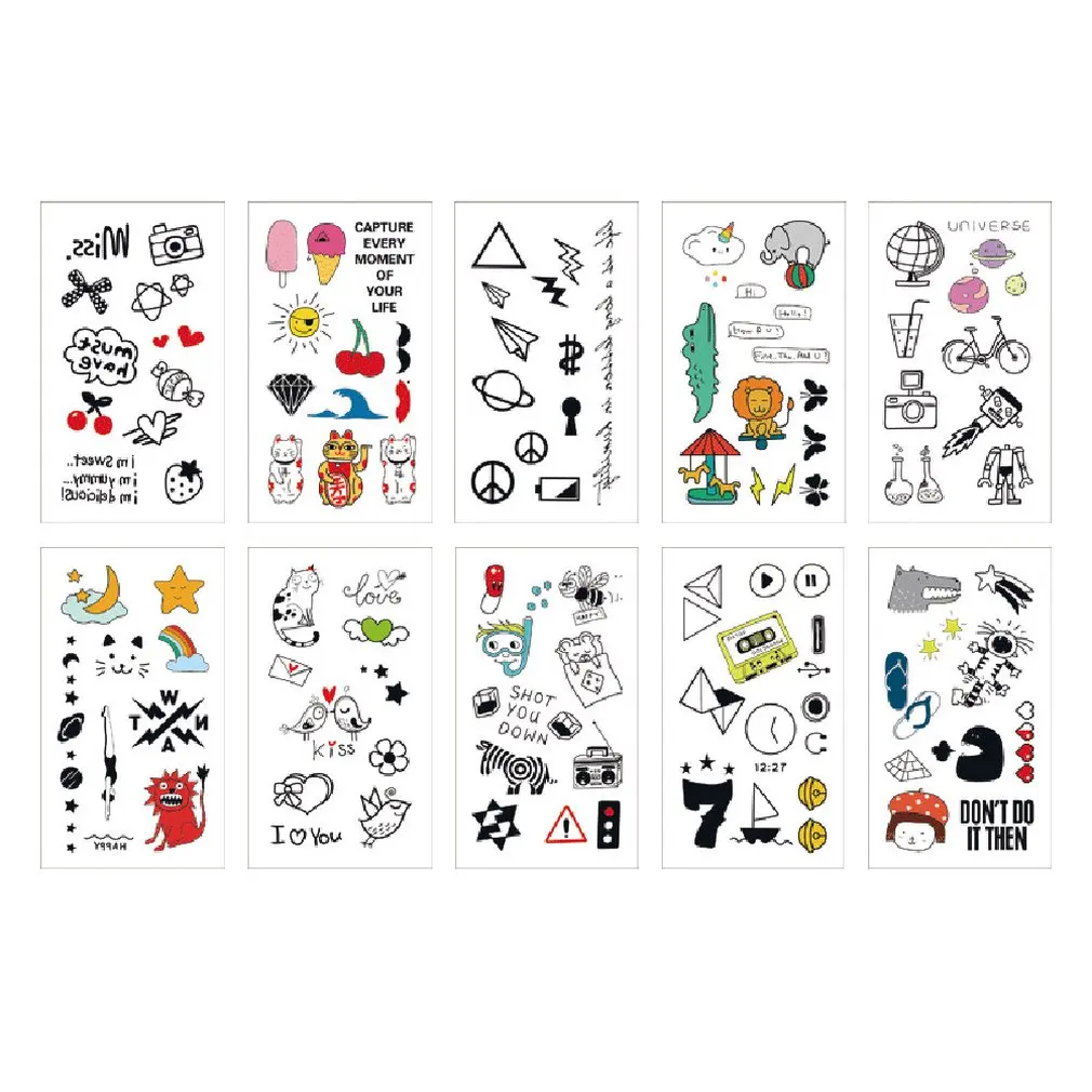 

Cartoon Temporary Tattoo Sticker Safe Temporary Children Tattoo Sticker Funny Cartoon Pattern Body Art Tattoos Best Gift