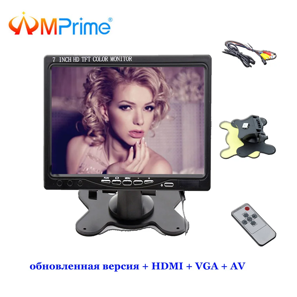 AMPrime 7 &quotHD автомобильные мониторы экран заднего обзора HDMI VGA Цифровой дисплей