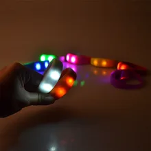 Поддержка вибрации Голосовое управление Светодиодный светильник силиконовый браслет светящийся флэш-браслет подарок для вечерние