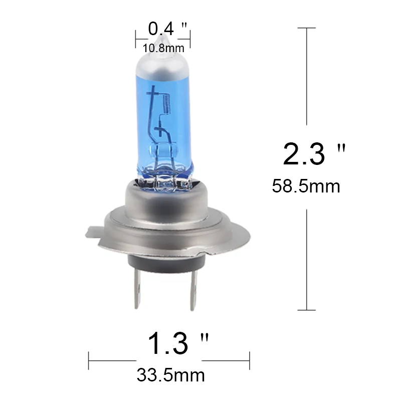 2pcs H7 Xenon Halogen Low Beam Light Bulbs Auto HeadLight Bulb 5500-6000K 12V 55W 100W Parking H7 Car Styling For chevrolet