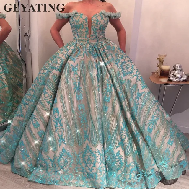 Princess Prom Dress Turquoise