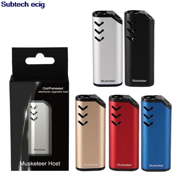

Original ECT Musketeer vape preheating battery 650mAh vv for Thick oil cartridges 510 thread Vaporizer Electronic Cigarette