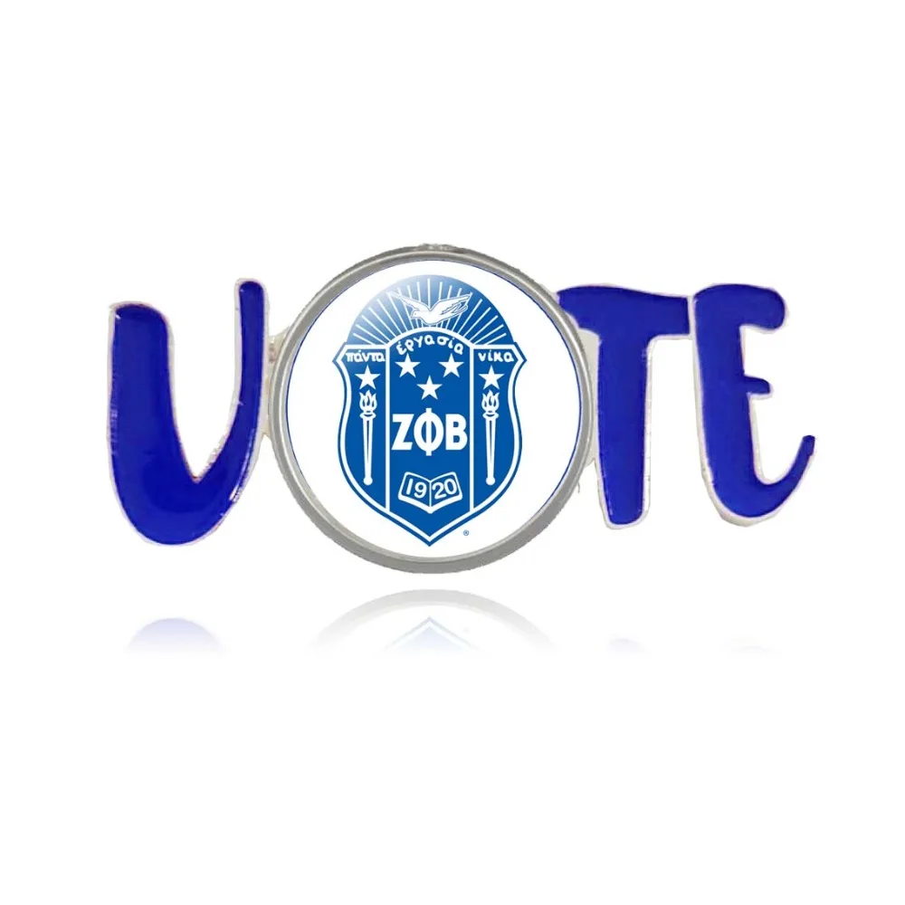 Topvesko Sorority CEST ZPB shield греческая брошь zeta Phi Beta VOTE Pin