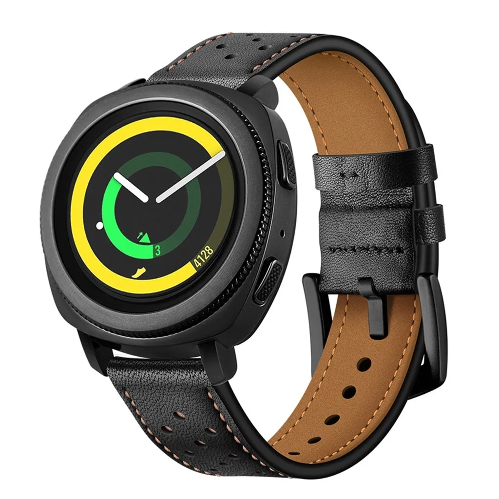 SmartWatch умный ремень Smartband mi Группа кожа часы замена бретели для нижнего белья samsung Galaxy часы Активный браслет