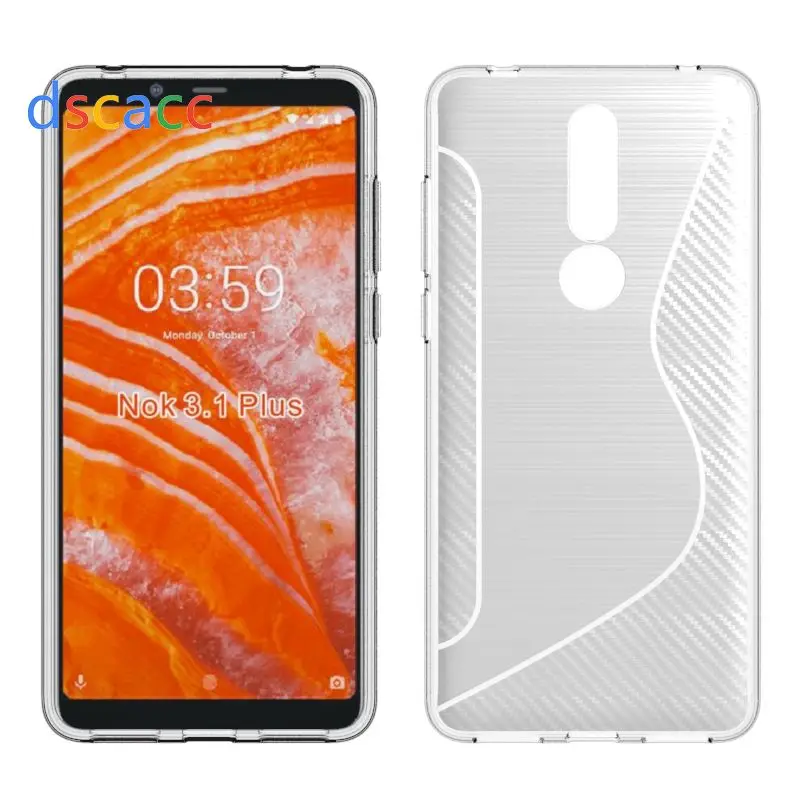 Dscacc S Line TPU Mobile Case Cover for Nokia 3.1 Plus (Pack of 100pcs) |