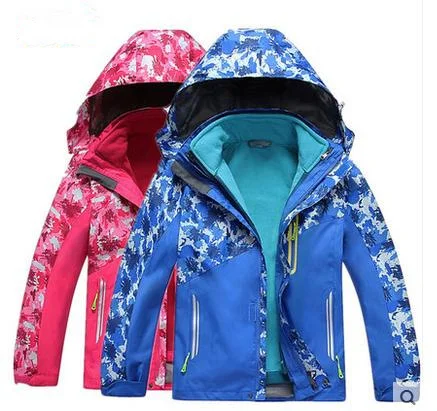 

Boys and girls children's winter outdoor waterproof windproof jacket warm piece ski suits mountaineering