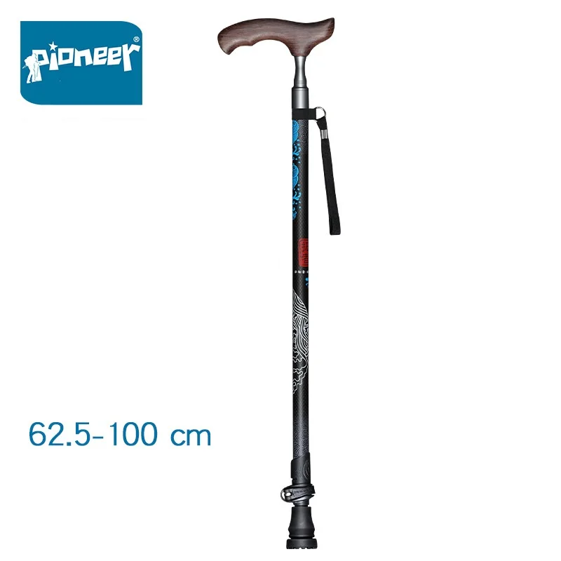 Elderly Carbon Fiber Walking Cane Stick Lightweight Adjustable With Comfortable T Handle Quick Lock Parents Gift 1 Piece 2