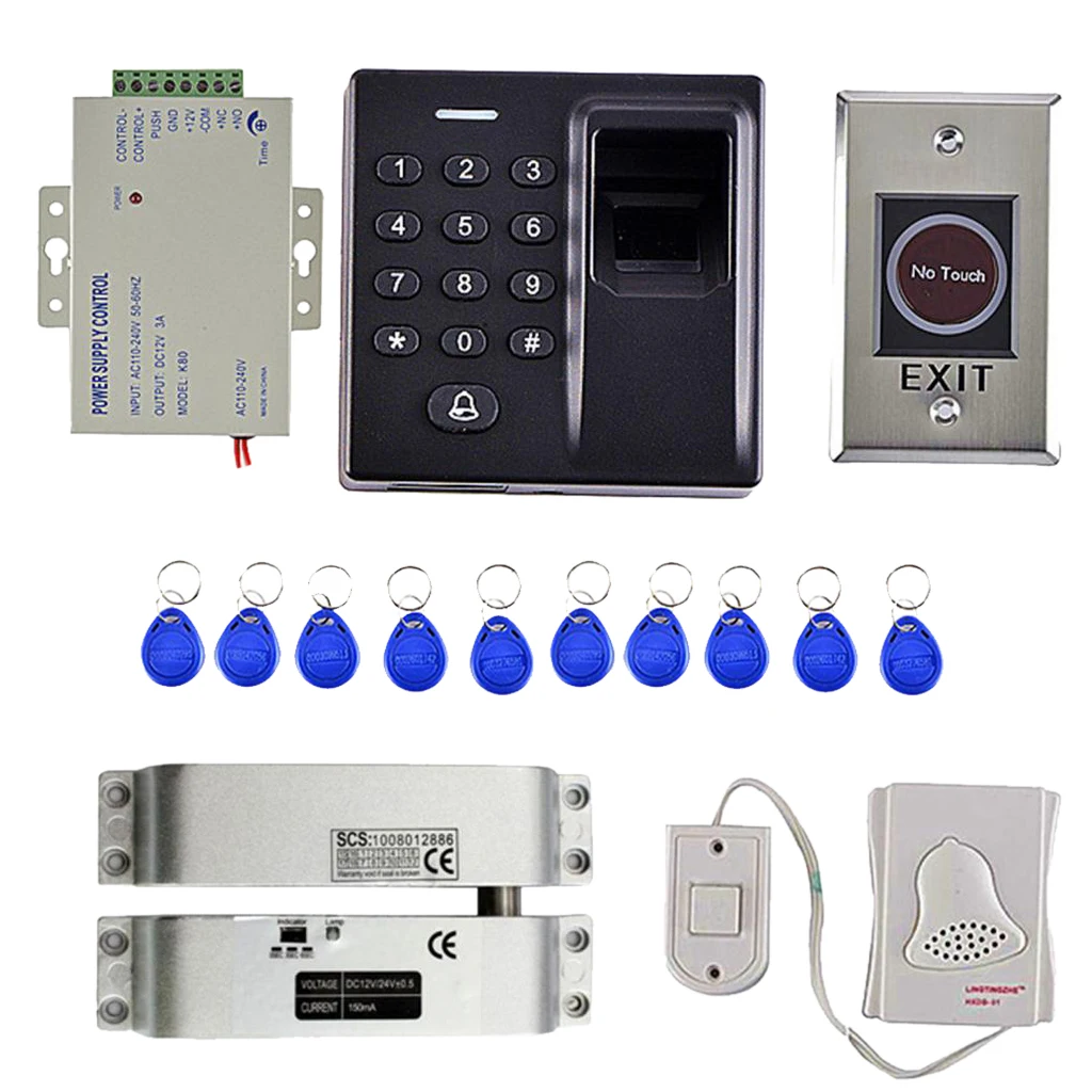 

MagiDeal 500 Fingerprint Access Control 10 Key Card Keypad Smart Lock Work Off Line