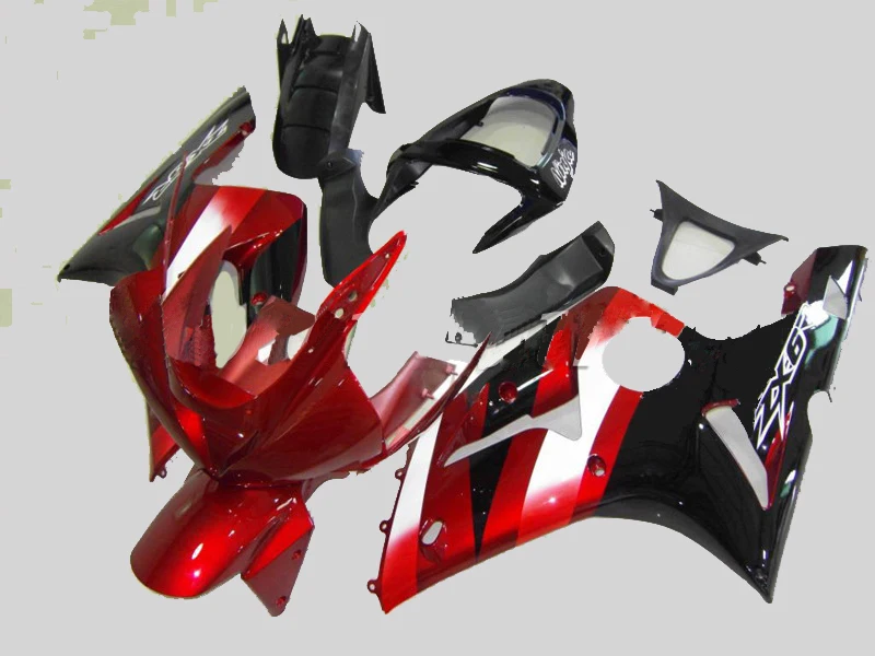 Hotlike+ Red black fairing kit FOR KAWASAKI NINJA ZX 6R 636 03 04 ZX 6R