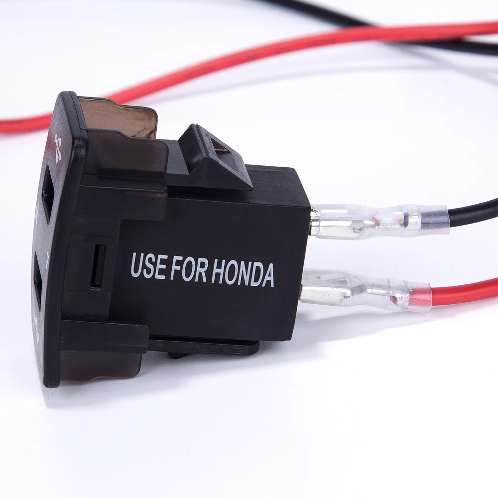 Двойной USB порт автомобильное зарядное устройство прикуриватель адаптер питания DC 12-24 В с светодиодный цифровой вольтметр метр монитор для Honda