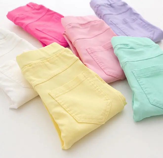 

Spring Summer Fashion Children Pants Candy Color Pencil Girls Pants Trousers Girls Pant
