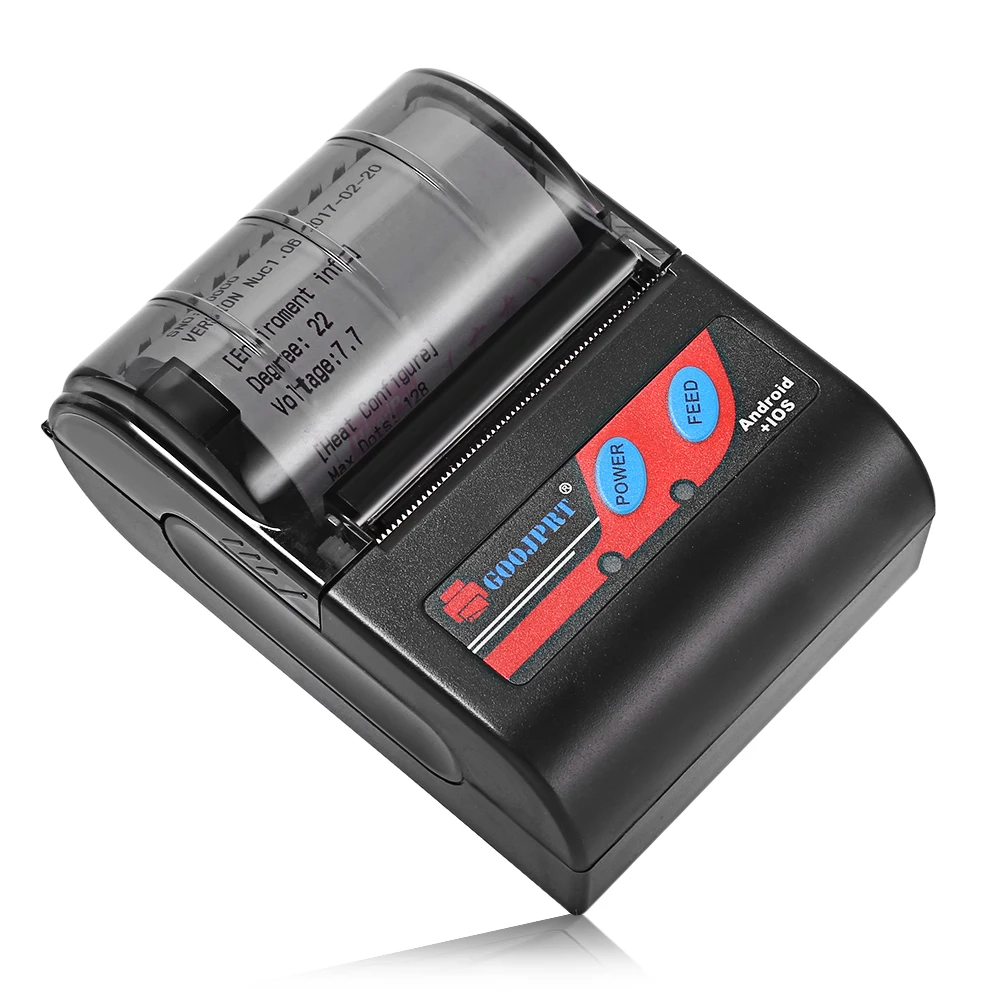 GOOJPRT MTP II 58 мм портативный Bluetooth термопринтер беспроводной чековый аппарат
