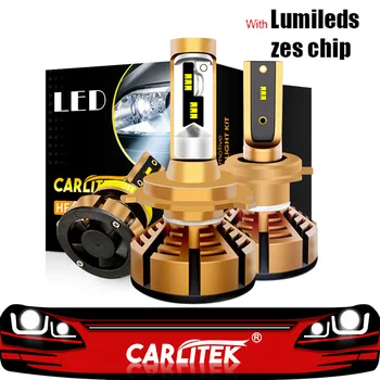 

CARLitek 2Pcs H7 Led 4300K with Lumileds ZES Chip Car Headlights H4 H1 HB4 HB3 H11 Led Auto Bulb 72W 12000LM 5000K Fog Lights