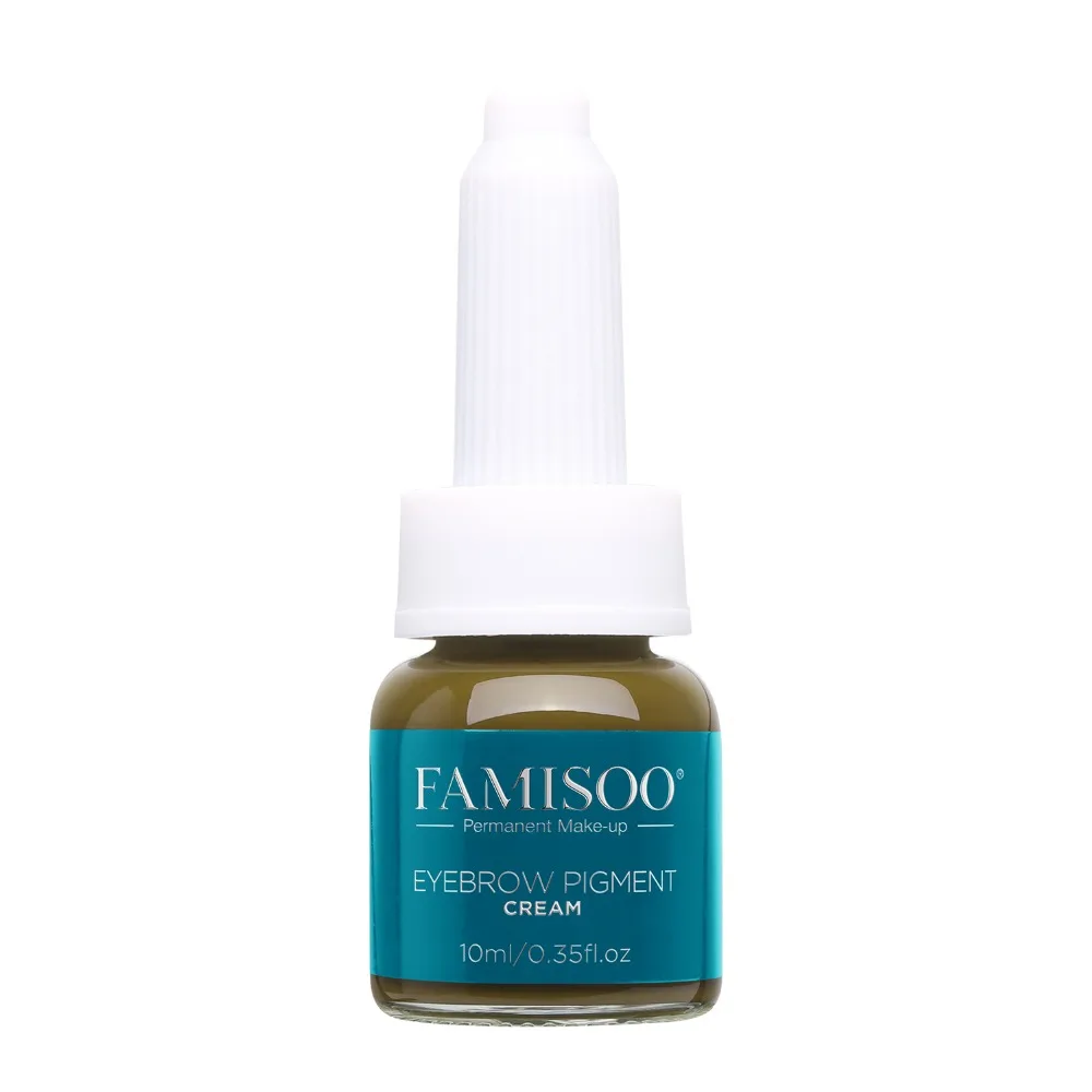 

1pcs Famisoo Green Coffee Tatoo Eyebrow Permanent Makeup Pigment Microblading Tattoo Ink For Manual Pen machine pen Accessories