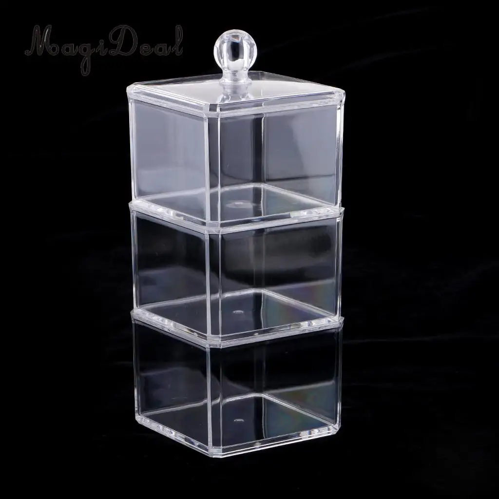 3 Stackable Clear Acrylic Storage Container Box Cosmetic Makeup Storage