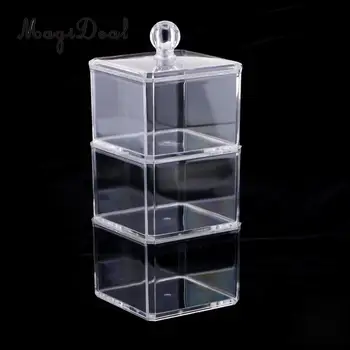

3 Stackable Clear Acrylic Storage Container Box Cosmetic Makeup Storage Organizer Kitchen Coffee Sugar Food Storage Box Case