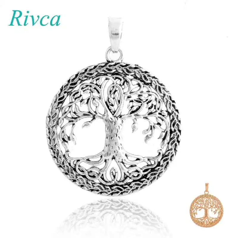Женское ожерелье с подвеской A0137 Rivca длинное кристаллами из розового золота и