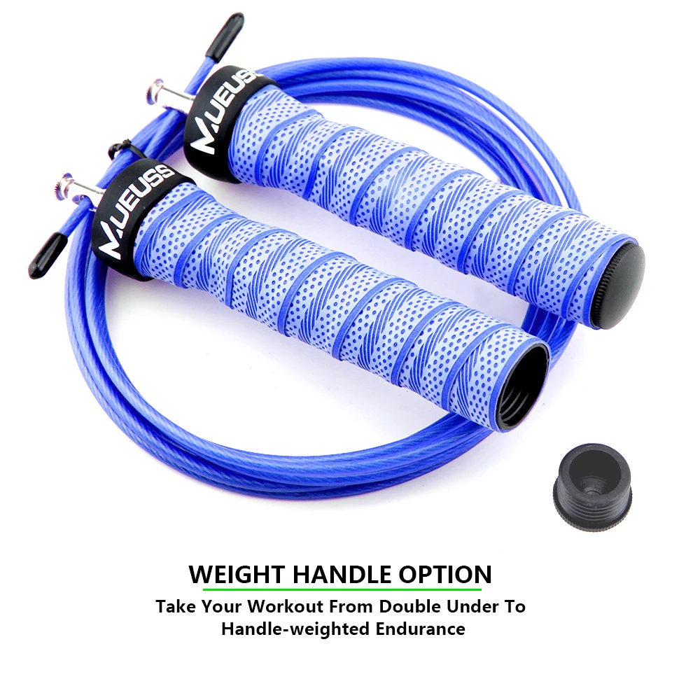 Crossfit Jump Rope Skipping Rope Adjustable (Black/Pink/Yellow/Blue/Purple)