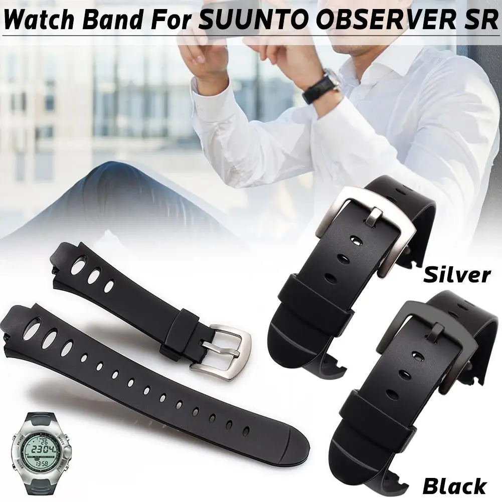 

New Arrival High Quality Rubber Replacement Outdoor Functional Watch Band Strap Wrist Strap For SUUNTO OBSERVER SR X6HRM