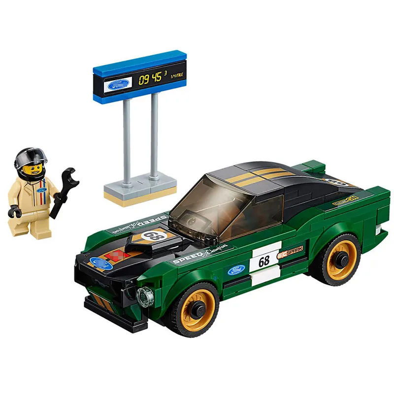 

Super Race 1968 Ford Mustang Fastback 75884 Model Building Kits Block Bricks Toys Compatible With Legoings