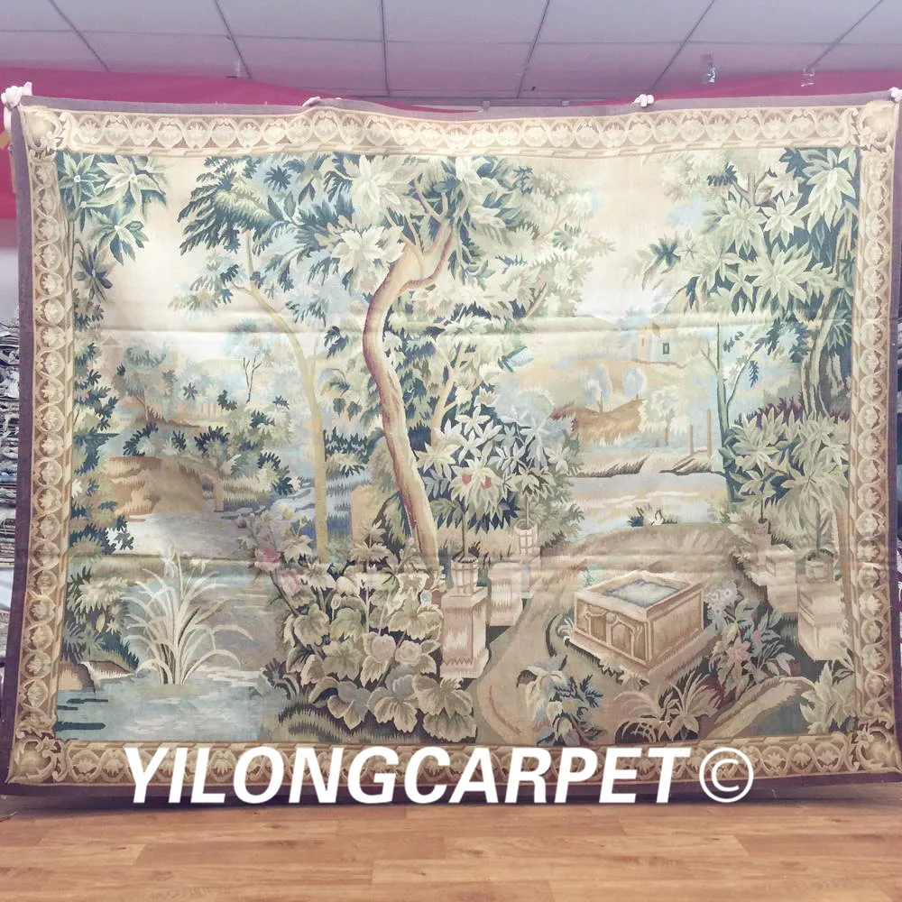 

Yilong 5.3'x6.8' Real Gobelin Picture Tapestry Wall Hanging Pure Wool Handmade French Aubusson Tapestry (Au29-5.3x6.8)