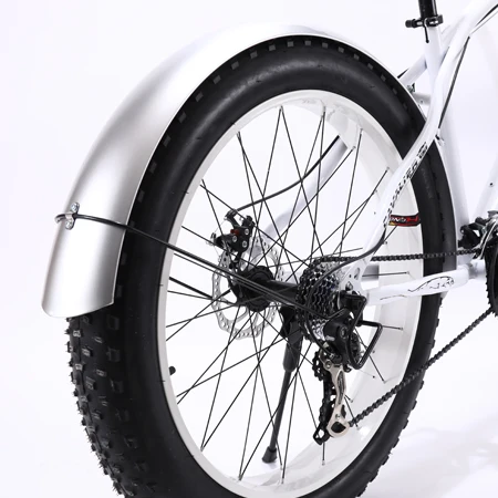 wolf's fang Snowmobile Bicycle wings Bicycle fender wing bike Iron material Strong durable Full coverage free shipping - Color: Silver