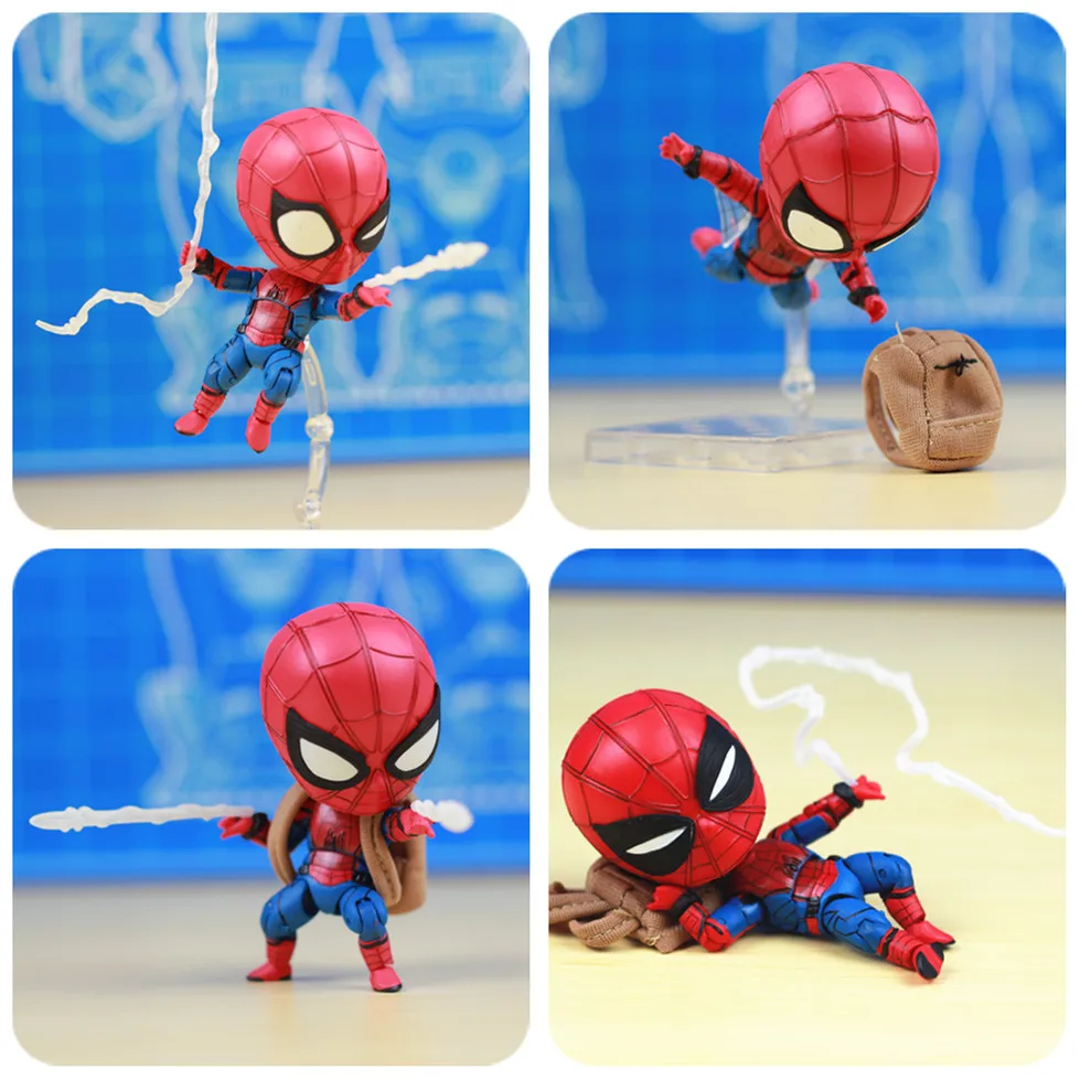 Marvel Homecoming Avenger Cute Iron Spiderman Spider Man 10cm Action Figure toys