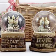 Rong-719+ хрустальный шар музыкальная шкатулка анимации рекламные подарки мисс милый кролик подарок на день рождения коробка