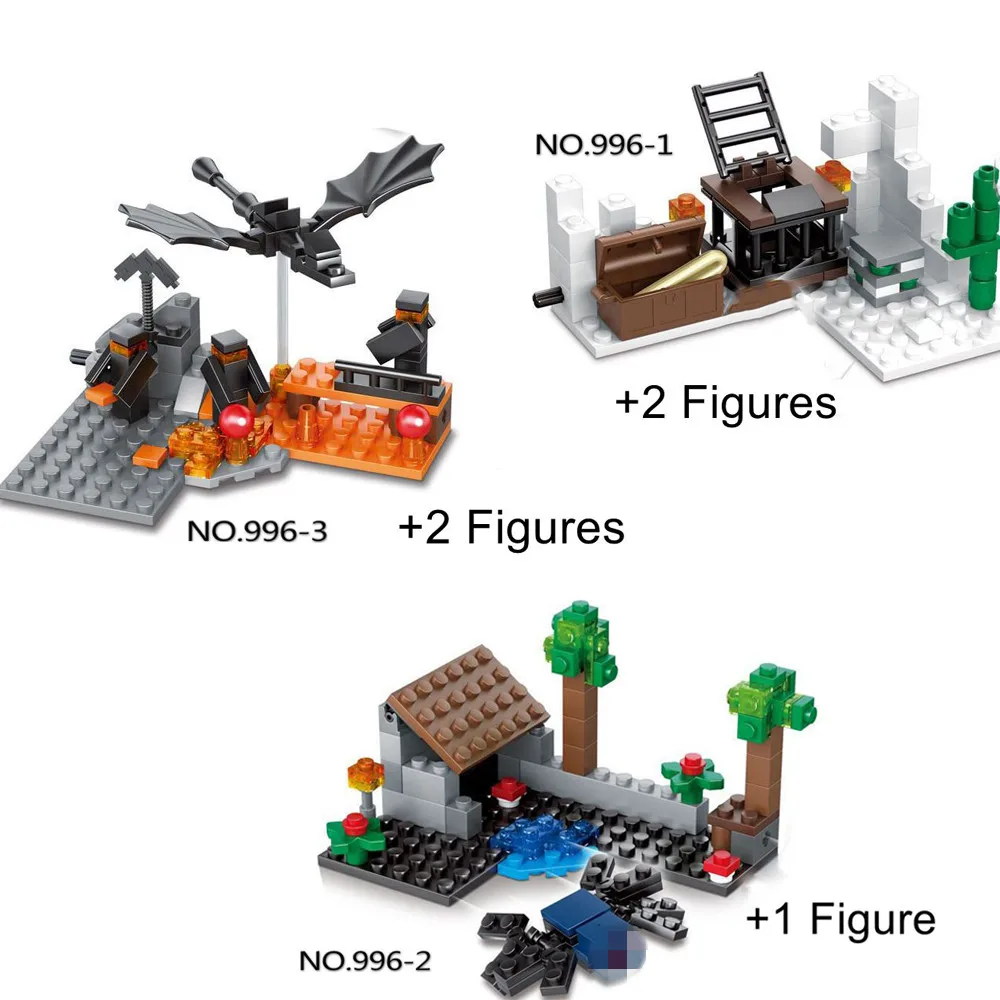 

My World Figures Building Blocks Bricks Assembling Toys for Kids Compatible With Legoes Minecrafted Sets