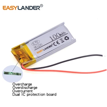 

3.5x12x30mm 3.7V 100mAh Rechargeable li Polymer Battery For MP3 MP4 Game Player mouse GPS PSP Lampe speaker 351230 351030