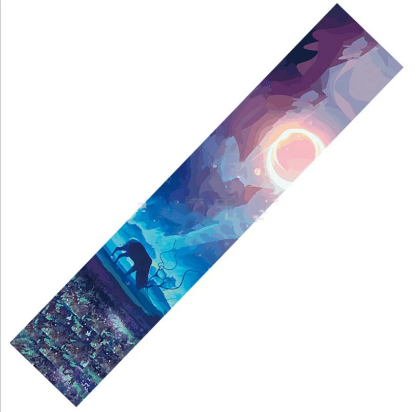 

1pc 122x26cm Dancing Longboard Griptapes Long Board Grip Tape Skateboard Griptapes Anti-Slid Sandpaper Colorful Griptape