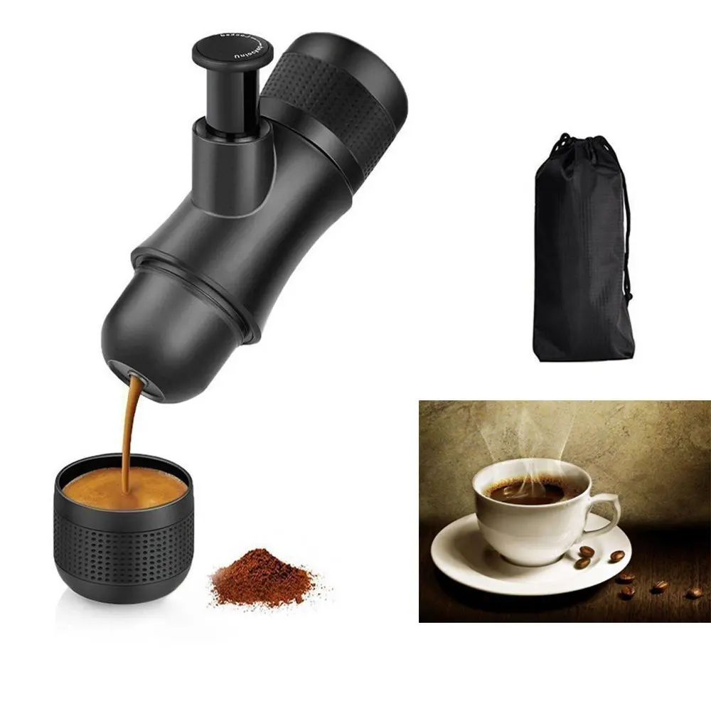 Mini Manual Espresso Machine,Portable Hand Held Espresso Maker, Manual Pressure Coffee Machine ...