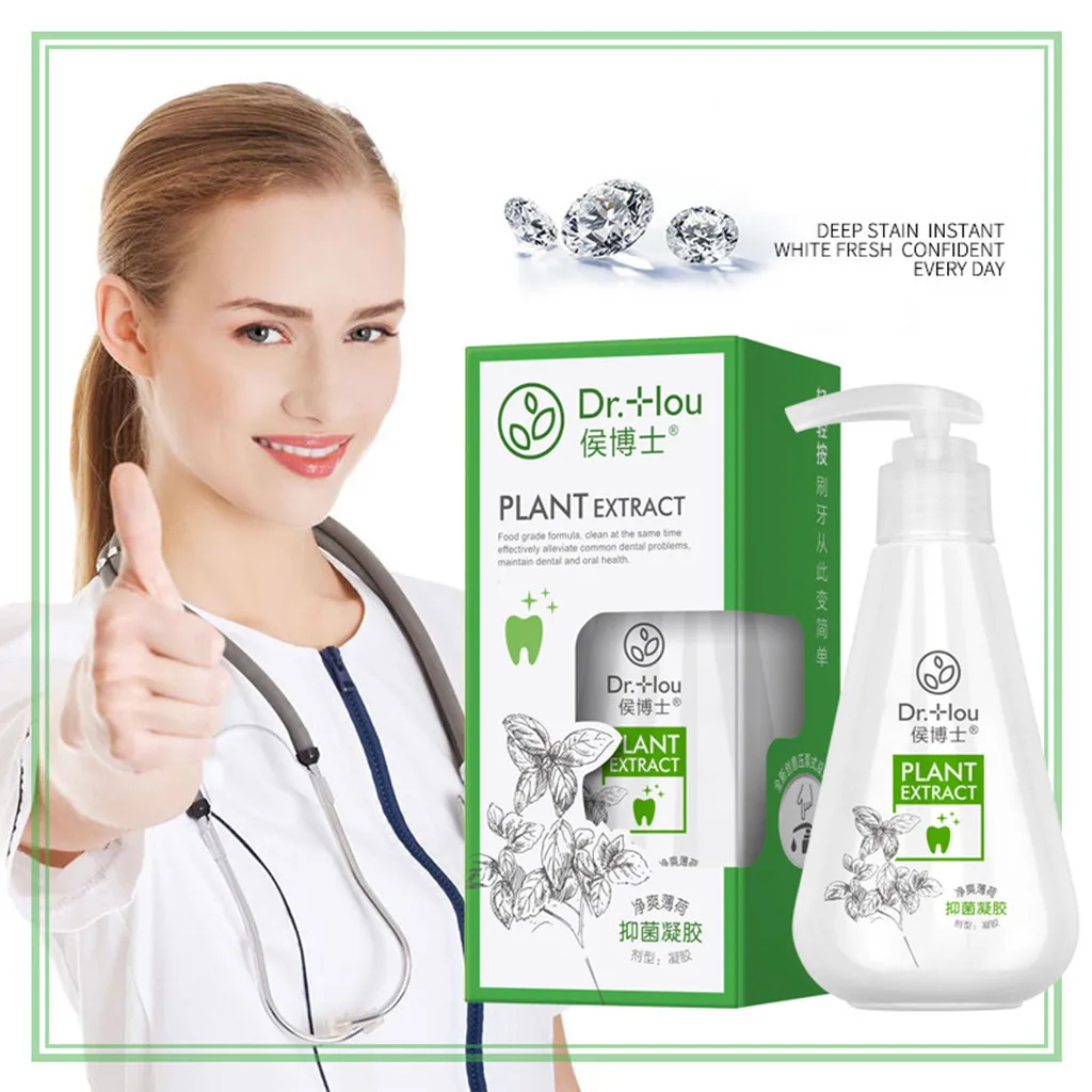 

Press-type soda to tooth stain whitening toothpaste Press Baking Soda White Toothpaste Whitening Cleaning Oral Tooth Care 25