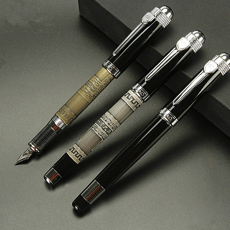 

Luxury Nibs for Fountain Pens Jinhao 189 Calligraphy Pen Office Supplies Stationery Assortment Ink Pen Full Metal Silver Clip