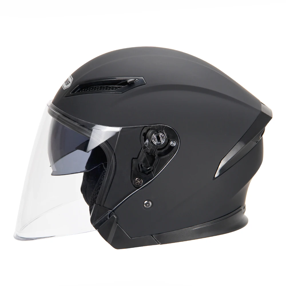 HEROBIKER мотоциклетный шлем мотоциклетный Мотокросс Casco Moto шлем для мотогонок Половина лица шлем крушение двойной объектив - Цвет: A6 Matte Black