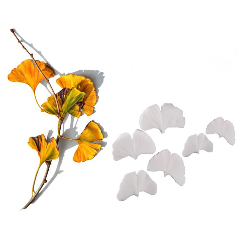 

Ginkgo Leaves Silicone Mold Fondant Mould Cake Decorating Tools Chocolate Gumpaste Mold, Sugarcraft, Kitchen Accessories