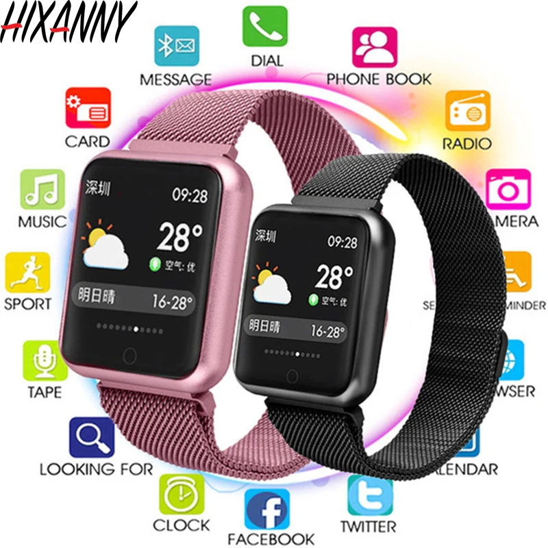 

Sports IP68 Smart Watch P68 fitness bracelet activity tracker heart rate monitor blood pressure for ios Android apple iPhone 6 7