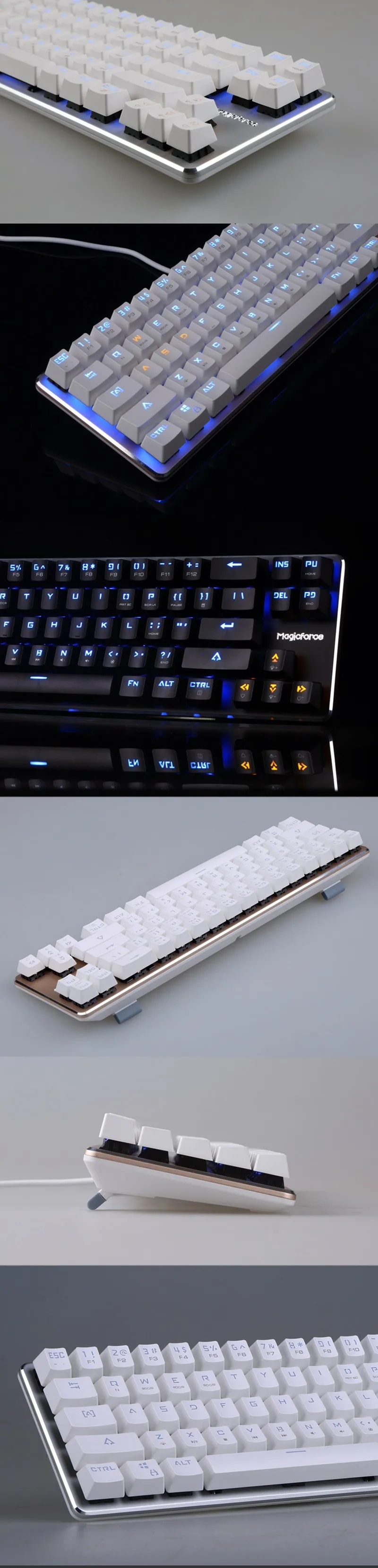 Magicforce Smart 68 клавиш USB Проводная с подсветкой Antighosting Механическая игровая клавиатура KAILH/GATERON переключатели