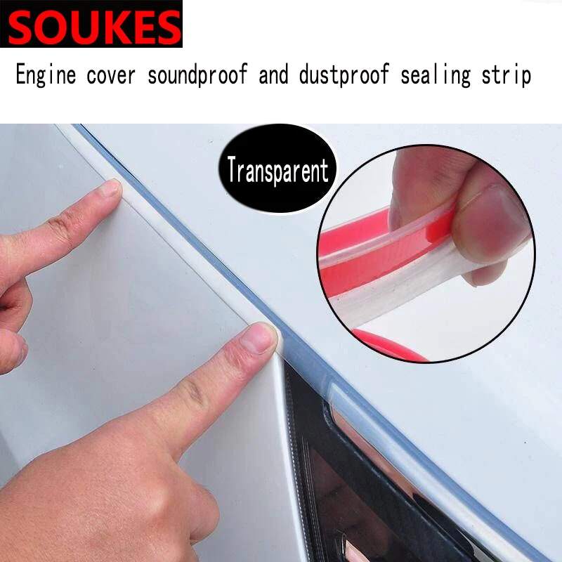 

1\1.5\2 M Car Bumper Hood Trim Sealing Strip Sticker For Renault Megane 2 Duster Clio Honda Civic Fit VW touareg mk7 MK5 Mazda 3
