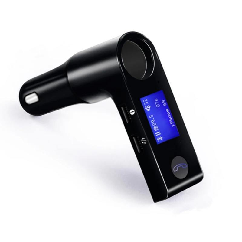 

Bluetooth Car Kit Handsfree FM Transmitter Car MP3 Player Cigarette Lighter Port Support U Disk Dual USB 5V 2.5A Car Charging