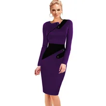 Plus Size 5XL Womens 2016 New Vintage Pinup Rockabilly Elegant Wear To Work Business Casual Tunic Bodycon Sheath Pencil Dress