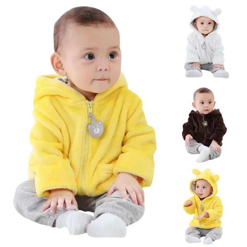 Милые теплые осенние куртки для новорожденных; пальто с кошачьими ушками; Верхняя одежда с капюшоном; детская куртка; одежда для детей; От 0 до 2 лет