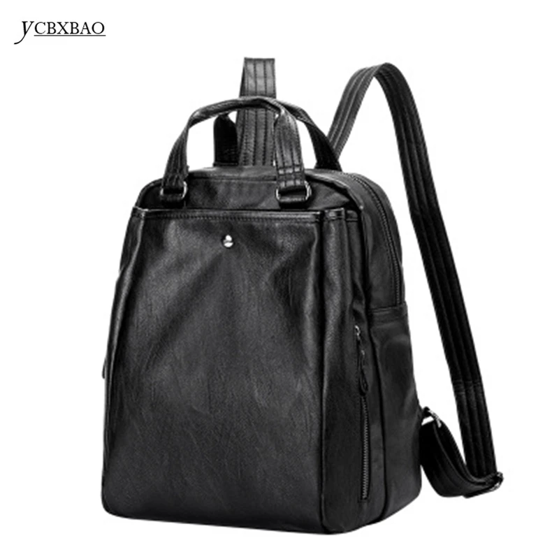 

YCBXBAO 2019 School Bagpacks High Quality for Women Genuine Leather Backpacks Student Bags For Teenagers Girls Female Travel Bag
