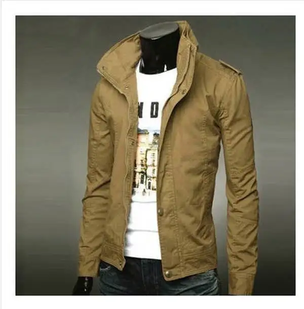 Latest Winter Autumn Casual Man font b Jacket b font Collar British Style Male Korean Thin