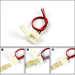 Лидер продаж 2017 50 шт./лот Водонепроницаемый полосы разъем 10 мм 2Pin для 5050 одного цвета водонепроницаемый Газа, силиконовый гель