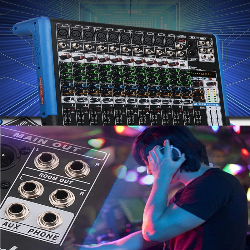 Sound Mixing Console with USB Bluetooth Record 