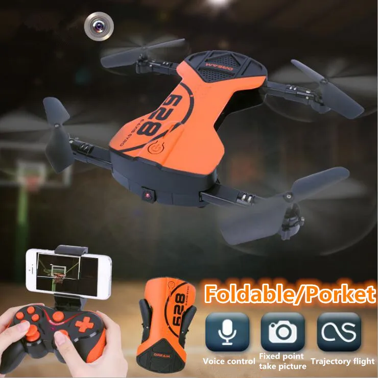 

New hot Mini pocket Folding RC quadcopter HC-628 2.4G WIFI FPV Foldable RC Drone with Wifi camera and height hold Mode vs H37 S6
