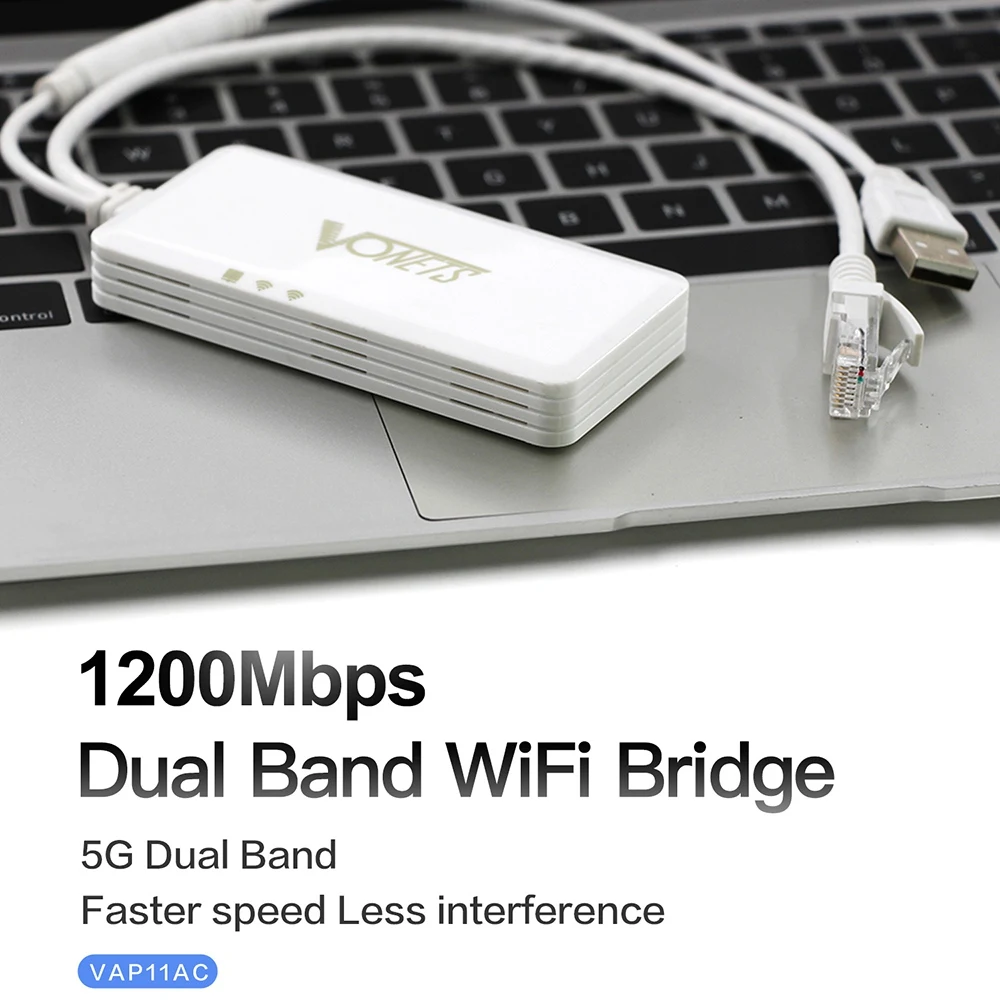 Vonets Vap11Ac Dual Band 2,4 ГГц 300 Мбит/с, 5 г 900 Мбит/с 802,11 Ac/N Беспроводной Портативный WiFi повторитель/мост беспроводного доступа в Интернет для мониторинга безопасности